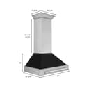 36" Stainless Steel Range Hood Stainless Steel Handle (8654STX-36) Matte view 5