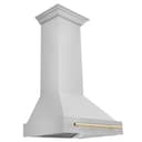 30" Autograph Edition Range Hood with Shell (8654STZ-30) - Gold view 1