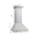 30" Autograph Edition Range Hood with Shell (8654STZ-30) - Gold view 8