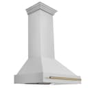36"Autograph Edition Stainless Steel Range Hood with Stainless Steel Shell and Champagne Bronze Handle view 1