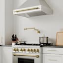 36"Autograph Edition Stainless Steel Range Hood with Stainless Steel Shell and Champagne Bronze Handle view 8