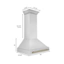 36"Autograph Edition Stainless Steel Range Hood with Stainless Steel Shell and Champagne Bronze Handle view 12
