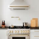 36"Autograph Edition Stainless Steel Range Hood with Stainless Steel Shell and Polished Polished Gold Handle view 11