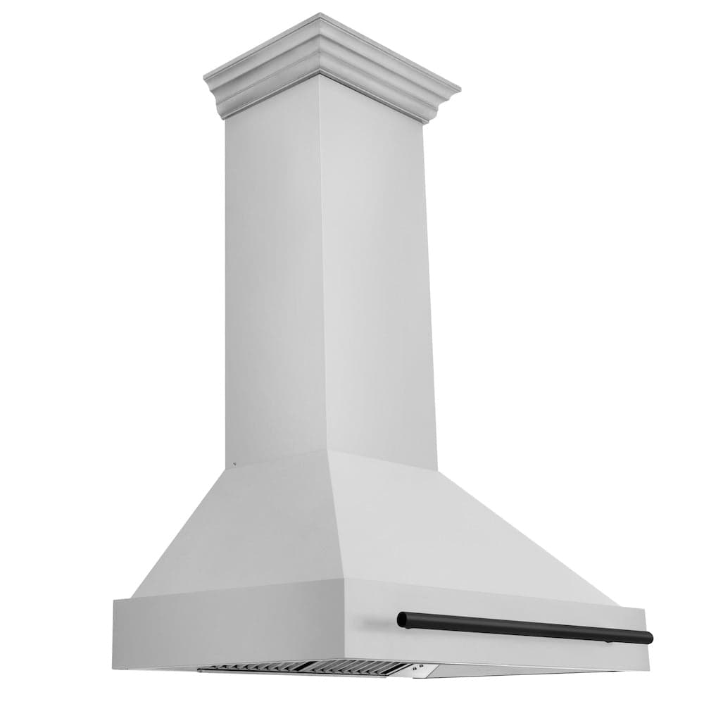 36"Autograph Edition Stainless Steel Range Hood with Stainless Steel Shell and Matte Black Handle