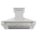 48"Autograph Edition Stainless Steel Range Hood with Stainless Steel Shell and Champagne Bronze Handle view 5