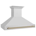 48"Autograph Edition Stainless Steel Range Hood with Stainless Steel Shell and Champagne Bronze Handle view 6