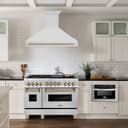 48"Autograph Edition Stainless Steel Range Hood with Stainless Steel Shell and Champagne Bronze Handle view 9