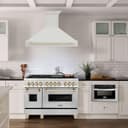 48"Autograph Edition Stainless Steel Range Hood with Stainless Steel Shell and Polished Polished Gold Handle view 3