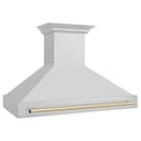 48"Autograph Edition Stainless Steel Range Hood with Stainless Steel Shell and Polished Polished Gold Handle view 6