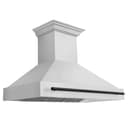 48"Autograph Edition Stainless Steel Range Hood with Stainless Steel Shell and Matte Black Handle view 1