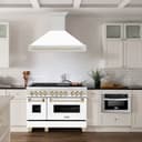 Autograph Edition Stainless Steel Range Hood with White Matte Shell and Matte Handle (8654STZ-WM48) - Gold view 2