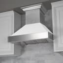 48"Ducted Fingerprint Resistant Stainless Steel Range Hood with White Matte Shell view 8