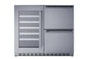 36" Wide Combination Wine Cellar & 2-Drawer Refrigerator, ADA Compliant view 1