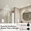 Flex Series 80 CFM 0.7 Sones Ventilation Fan Light view 3