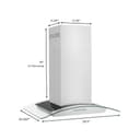30”Alpine Series Convertible Island Mount Range Hood in Stainless Steel with Remote Control LED lighting, and Dishwasher-Safe Baffle Filters view 12