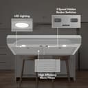 30" Alta Under Cabinet Range Hood, 350 CFM, 1.5 Sones - Stainless view 2