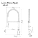 Apollo Pull Down Spring Single Handle Kitchen Faucet view 5