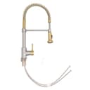 Autograph Edition Apollo Pull Down Spring Single Handle Kitchen Faucet In Brushed Nickel And Champagne Bronze view 7