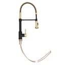 Autograph Edition Apollo Pull Down Spring Single Handle Kitchen Faucet In Matte Black And Champagne Bronze view 3