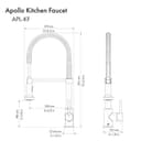 Autograph Edition Apollo Pull Down Spring Single Handle Kitchen Faucet In Matte Black And Champagne Bronze view 11