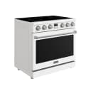 36 Inch Electric Range In White Contemporary Professional view 3