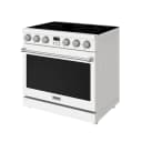 36 Inch Electric Range In White Contemporary Professional view 4