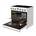 36 Inch Electric Range In White Contemporary Professional view 6