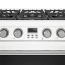 36 Inch Gas Range In White Contemporary Professional view 9
