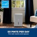 GE® 50 Pint ENERGY STAR® Smart Portable Dehumidifier with Smart Dry for Wet Spaces view 2