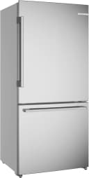 100 Series Freestanding Bottom Freezer Refrigerator Brushed steel view 1