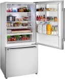 100 Series Freestanding Bottom Freezer Refrigerator Brushed steel view 9