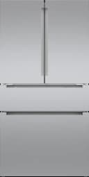 800 Series French Door Bottom Mount Refrigerator 36'' Brushed steel view 1