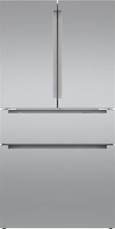 800 Series French Door Bottom Mount Refrigerator 36'' Brushed steel