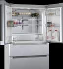 800 Series French Door Bottom Mount Refrigerator 36'' Brushed steel view 2