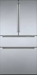 800 Series French Door Bottom Mount Refrigerator 36'' Brushed steel view 3