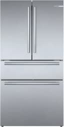 800 Series French Door Bottom Mount Refrigerator 36'' Brushed steel view 2