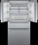 800 Series French Door Bottom Mount Refrigerator 36'' Brushed steel view 7