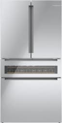 800 Series French Door Bottom Mount Refrigerator, Glass door 36'' Brushed steel view 4