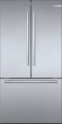 800 Series French Door Bottom Mount Refrigerator 36'' Brushed steel view 1