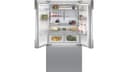 800 Series French Door Bottom Mount Refrigerator 36'' Brushed steel view 3