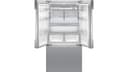 800 Series French Door Bottom Mount Refrigerator 36'' Brushed steel view 2