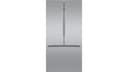 800 Series French Door Bottom Mount Refrigerator 36'' Brushed steel view 1
