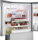 100 Series French Door Bottom Mount Refrigerator 36'' Brushed steel view 8