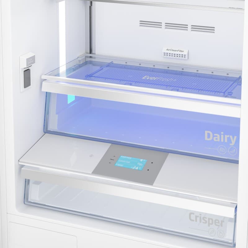 30" Freezer Bottom Built-In Refrigerator with Auto Ice Maker and Internal Water Dispenser