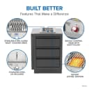 Built-in 700 Series Single Infrared Burner with Stainless Steel Cover view 4