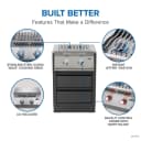 Built-in 700 Series Dual Range Top Burner with Stainless Steel Cover view 7