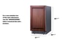 18" Wide Clear Icemaker, ADA Compliant (Panel Not Included) view 3