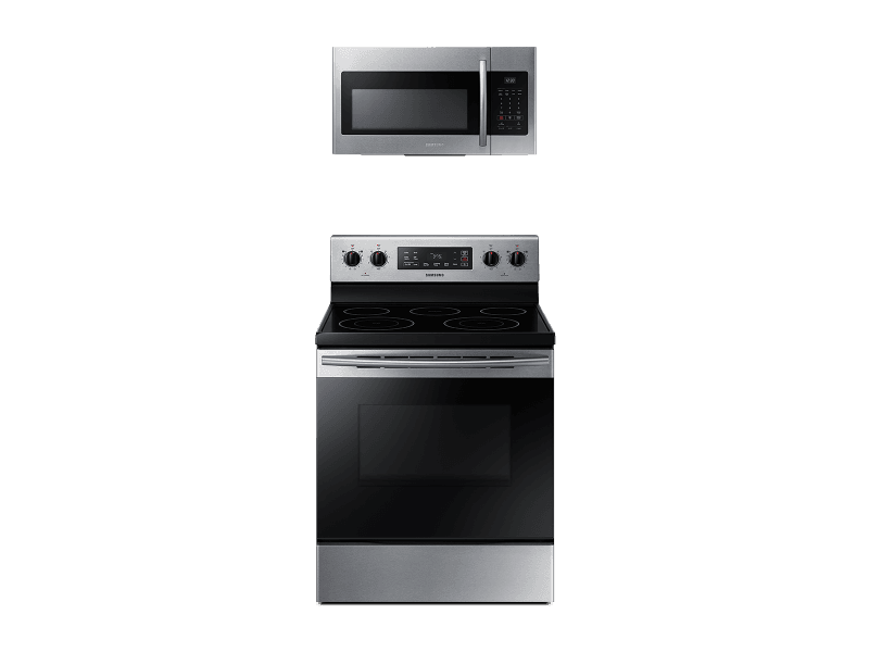 Freestanding Electric Range + Over-the-Range Microwave