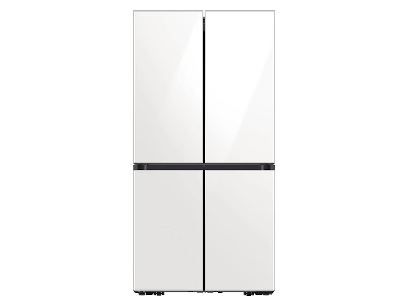23 cu. ft. Smart Counter Depth BESPOKE 4-Door Flex™ Refrigerator with Customizable Panel Colors in White Glass