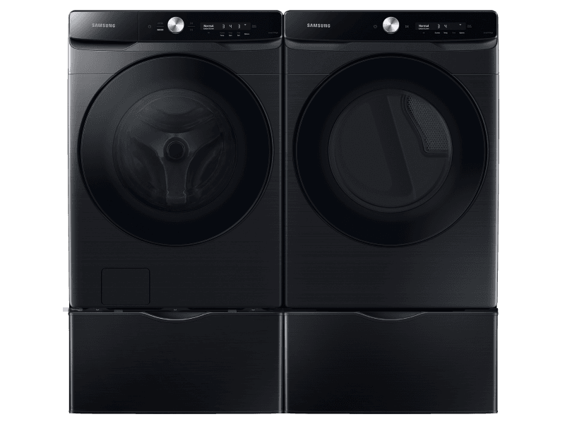 Front Load Washer with CleanGuard, Dryer with Super Speed Dry and two 27” Pedestals set
